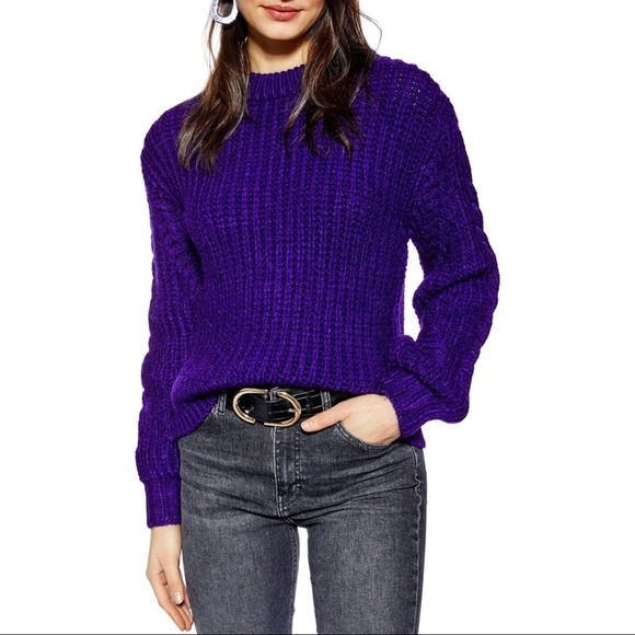 TOPSHOP • Chunky Cable Knit Sweater - Picture 1 of 10